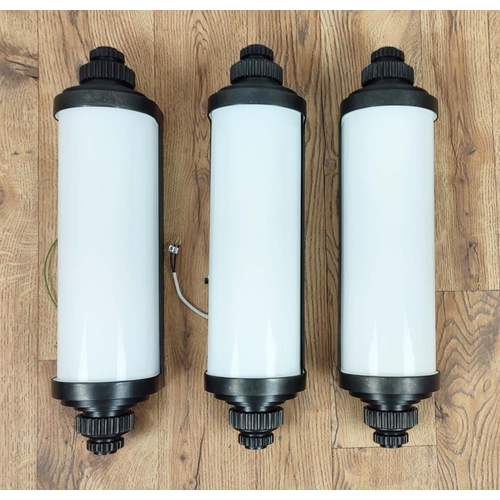 319 - VISUAL COMFORT & CO WALL LIGHTS, a set of three, 50cm L each. (3)