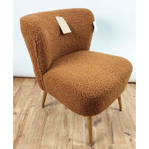 470 - SIDE CHAIR, 1950's Italian style, boucleé upholstered, 72cm H.