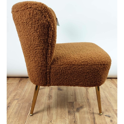 470 - SIDE CHAIR, 1950's Italian style, boucleé upholstered, 72cm H.