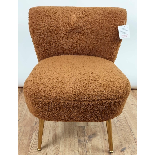 470 - SIDE CHAIR, 1950's Italian style, boucleé upholstered, 72cm H.