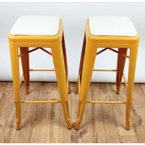 479 - STOOLS, a pair, Xavier Pauchard inspired design, 80cm H x 30cm x 30cm. (2)