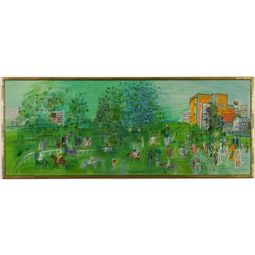 116 - RAOUL DUFY, Ascot, signed in the plate, lithograph in colours, edition: 1000, 1969 Pierre Levy editi... 