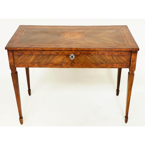 177 - ITALIAN SIDE TABLE, late 18th century North Italian walnut and tulipwood banded in the manner of Mag... 