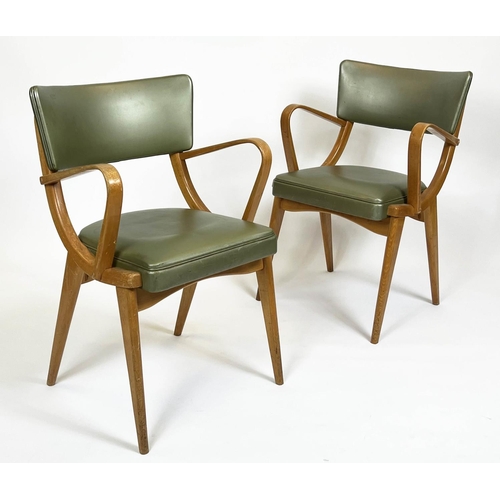 379 - BEN CHAIRS, a pair, circa 1960s, 78cm x 52cm W. (2)