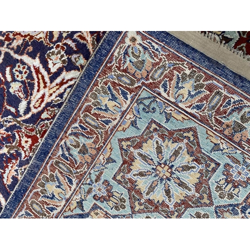 147 - FINE PURE SILK TEHRAN DESIGN CARPET, 280cm x 190cm.