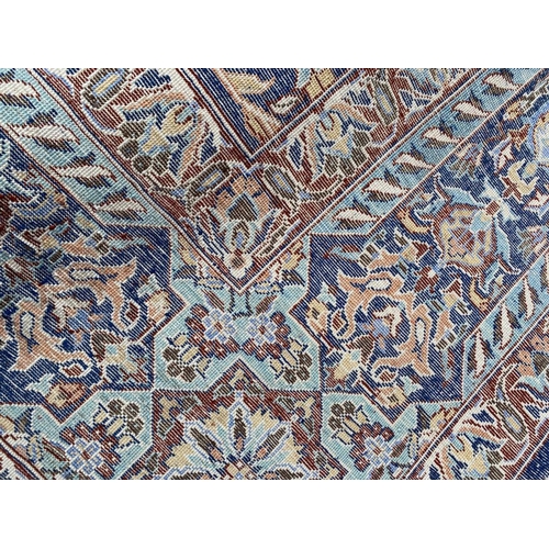 147 - FINE PURE SILK TEHRAN DESIGN CARPET, 280cm x 190cm.