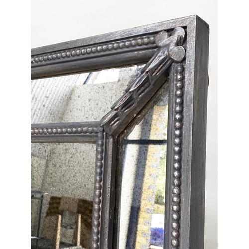 202 - WALL MIRROR, rectangular Regency style with marginal mirror plates, 111cm W x 166cm H.