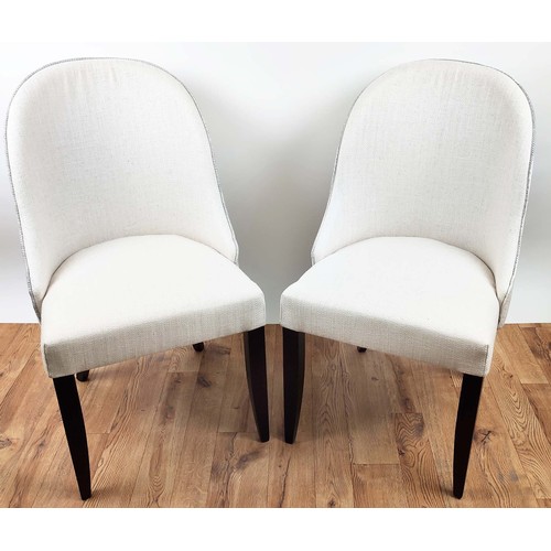 325 - ANDREW MARTIN ALDWICK DINING CHAIRS, a set of six, in Caucasus linen, 93cm H. (6)