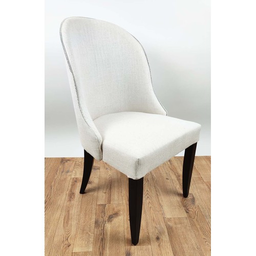 325 - ANDREW MARTIN ALDWICK DINING CHAIRS, a set of six, in Caucasus linen, 93cm H. (6)