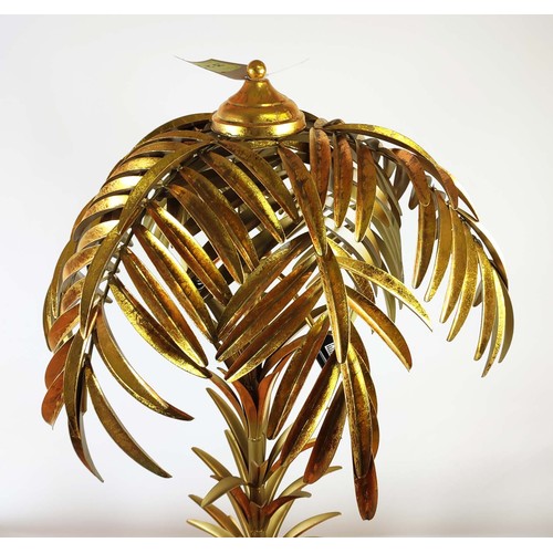 327 - MAISON JANSEN STYLE FLOOR LAMP, palm tree design, gilt metal, 160cm H.