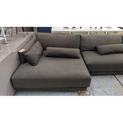 313 - POLIFORM BRISTOL SOFA, in Poliform Norway 4, bruciato and 16 loden upholstery, 70cm high, 392cm long... 