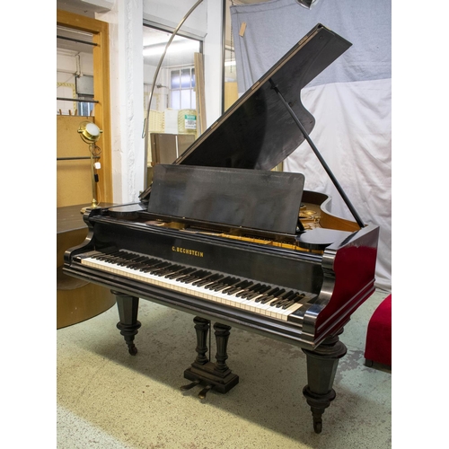 154 - BECHSTIEN GRAND PIANO, 203cm D x 150cm W, late 19th century ebonised.