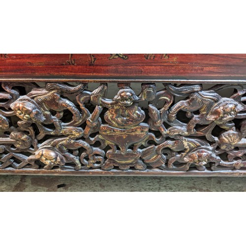 161 - CABINET, Chinese Shanxi style, two doors, enclosing three shelves with bottom concealing hidden stor... 