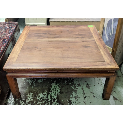 172 - CHINESE LOW TABLE, 98cm x 98cm x 40cm H, elm.