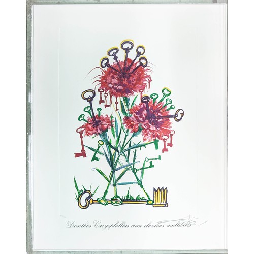 54 - SALVADOR DALI (1904-1989), 'Surrealistic flowers', heliogravure in colour on Arches paper, published... 