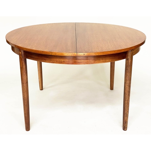 268 - DINING TABLE, 1970's Danish teak oval, extending with a fold out leaf, 164cm x 119cm x 74cm H.