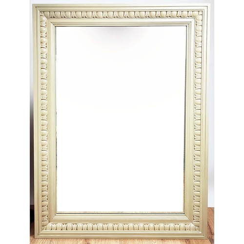 313 - CHALON WALL MIRRORS, two, wooden frame with egg and dart moulded edges, painted bevel edged glass, l... 