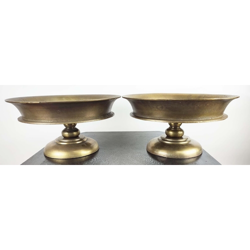 318 - TRINKET DISHES, a pair, gilt metal, 50cm x 25.5cm. (2)