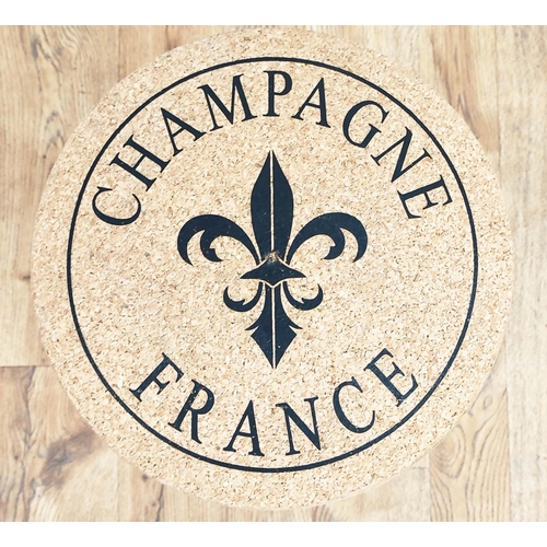 362 - CHAMPAGNE CORK STOOL, 50cm x 32cm diam.