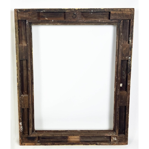 49 - PICTURE FRAMES, a pair, 19th century giltwood and gesso, 117cm x 97cm. (2)