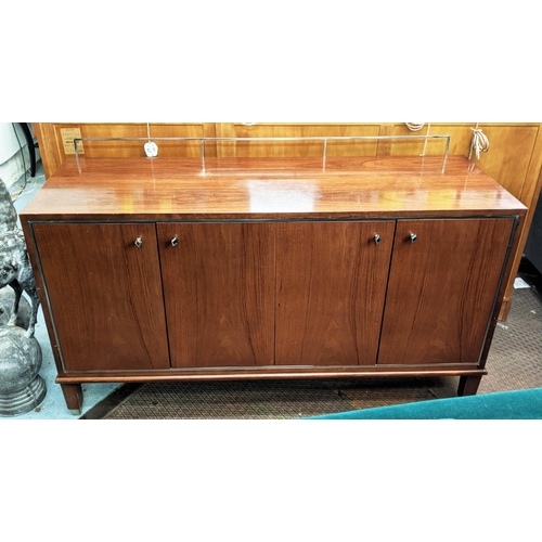 500 - KATHARINE POOLEY SIDEBOARD, 150cm W x 90cm H x 50cm D, with metal back rail.