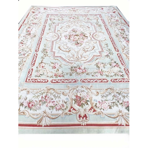 73 - FINE AUBUSSON SAVONNERIE DESIGN CARPET, 370cm x 270cm.