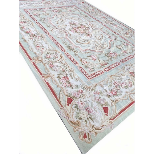 73 - FINE AUBUSSON SAVONNERIE DESIGN CARPET, 370cm x 270cm.