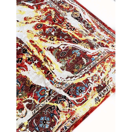 81 - CONTEMPORARY PERSIAN SILK RUG, 240cm x 180cm.