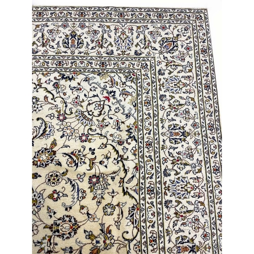 84 - FINE PERSIAN KURK KASHAN CARPET, 315cm x 200cm.