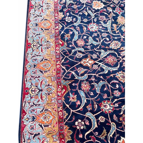 86 - PERSIAN ISPHAHAN DESIGN CARPET, 342cm x 234cm.