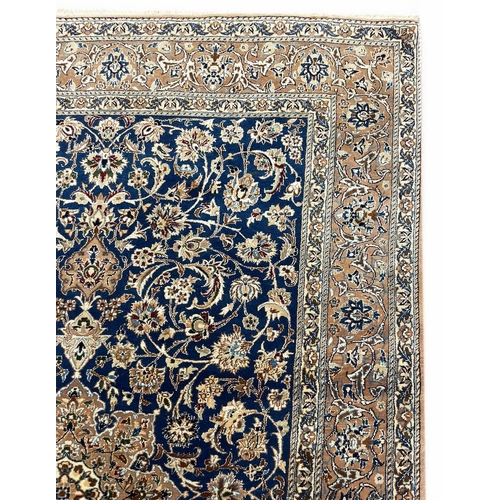 91 - FINE PART SILK NAIN RUG, 196cm x 118cm.