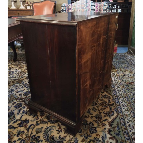 100 - BACHELOR'S CHEST, 78cm W x 79cm H x 48cm D, George III mahogany with a brushing slide above two shor... 