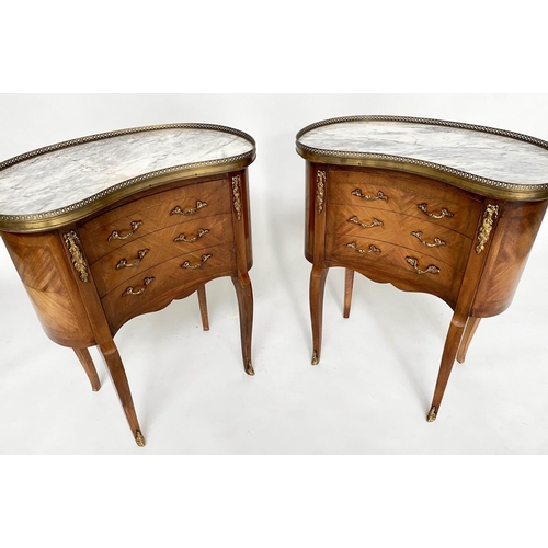 110 - LAMP TABLES, a pair, French Traditional style mahogany and gilt metal galleried and mounted, each wi... 