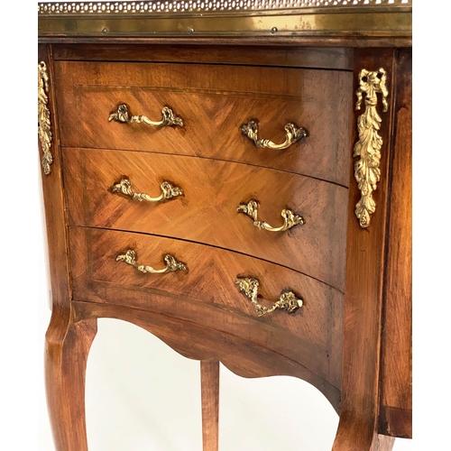 110 - LAMP TABLES, a pair, French Traditional style mahogany and gilt metal galleried and mounted, each wi... 