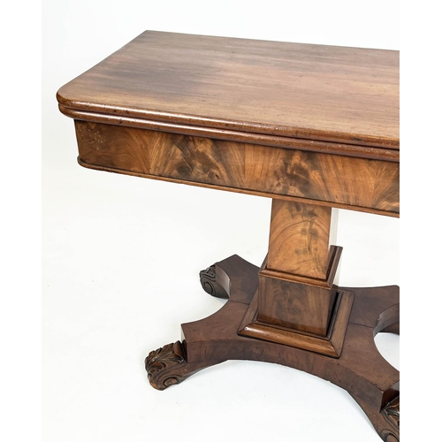 149 - TEA TABLE, 71cm H x 92cm W x 45cm D, William IV mahogany with foldover top.