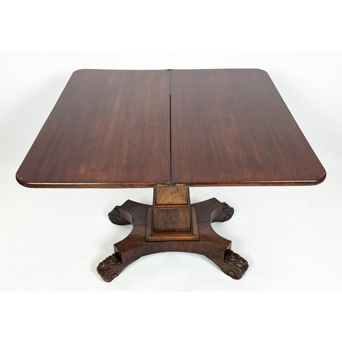 149 - TEA TABLE, 71cm H x 92cm W x 45cm D, William IV mahogany with foldover top.