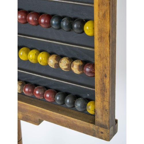 202 - ABACUS, 146cm H x 51cm W, 19th century ash and polychrome with iron base.