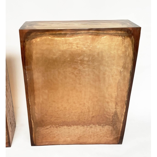 294 - LUCITE PEDESTALS, 1980s American Lucite pedestal, 96cm H x 68cm W x 28cm D. (2)