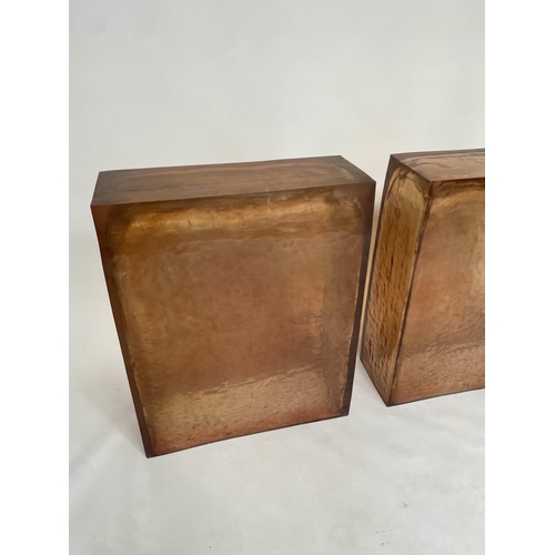 294 - LUCITE PEDESTALS, 1980s American Lucite pedestal, 96cm H x 68cm W x 28cm D. (2)