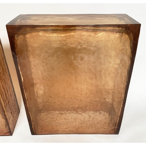 294 - LUCITE PEDESTALS, 1980s American Lucite pedestal, 96cm H x 68cm W x 28cm D. (2)