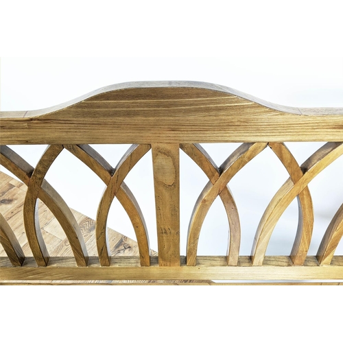 505 - BENCH, 103cm W x 93cm H, oak.