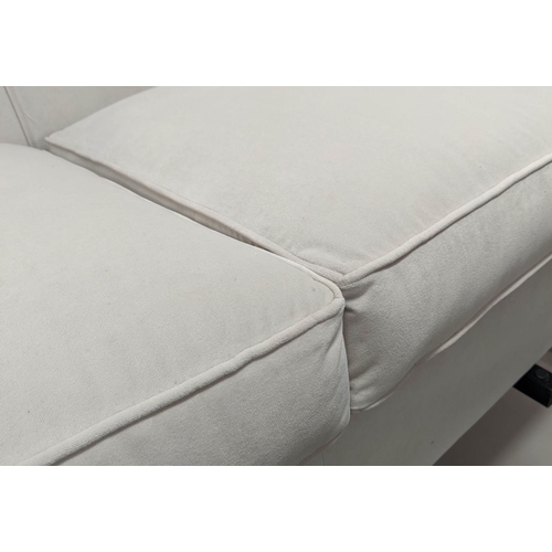 509 - SOFA, 235cm L x 86cm H with neutral upholstery.