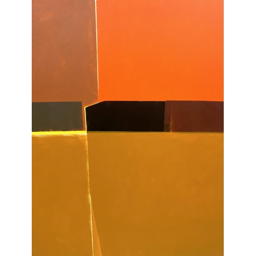 55 - PHIL JOHNS, Abstract, acrylic on canvas, 76cm x 76cm, framed.