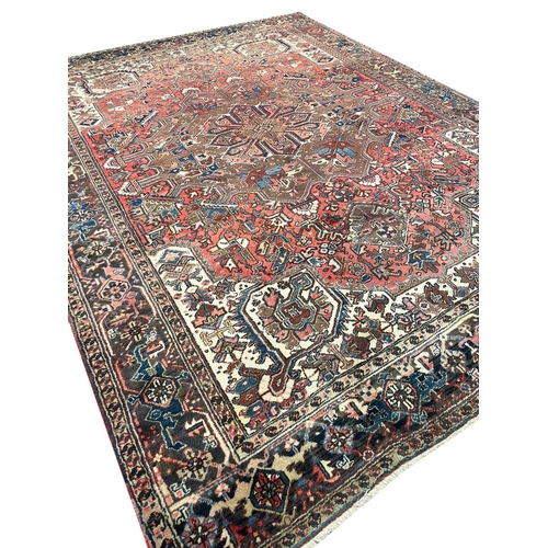 72 - PERSIAN HERIZ CARPET, 362cm x 265cm.