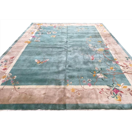 78 - CHINESE ART DECO CARPET, 390cm x 300cm.