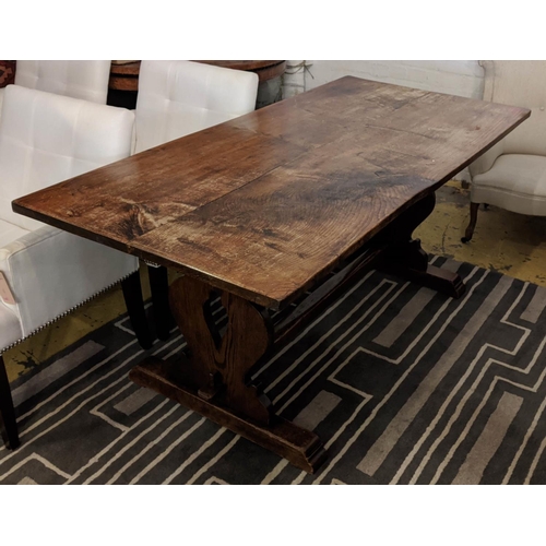 218 - REFECTORY TABLE, 183cm L x 88cm D x 79cm H, oak.