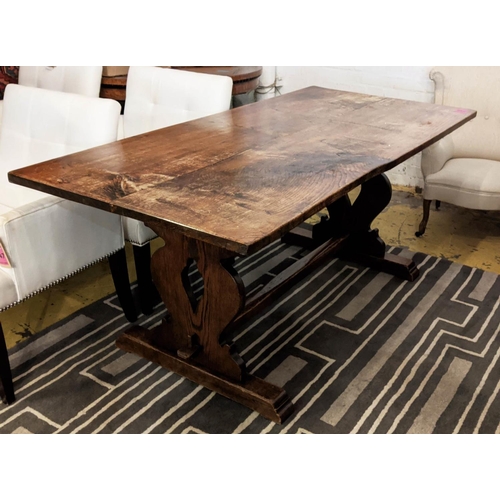 218 - REFECTORY TABLE, 183cm L x 88cm D x 79cm H, oak.