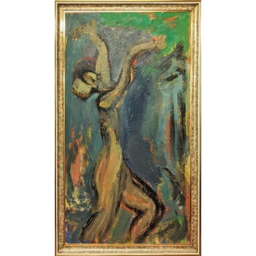 32 - MID 20TH CENTURY GERMAN SCHOOL, 'Der tanser - The dancer', oil on canvas, titled and dated '60 verso... 