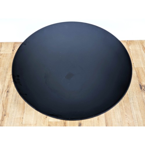 461 - FIRE BOWL, 88cm diam x 32cm H, 1960's Danish style, black painted metal.