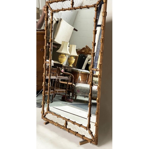 126 - WALL MIRROR, Regency style giltwood and composition with central bevelled plate and antiqued margina... 